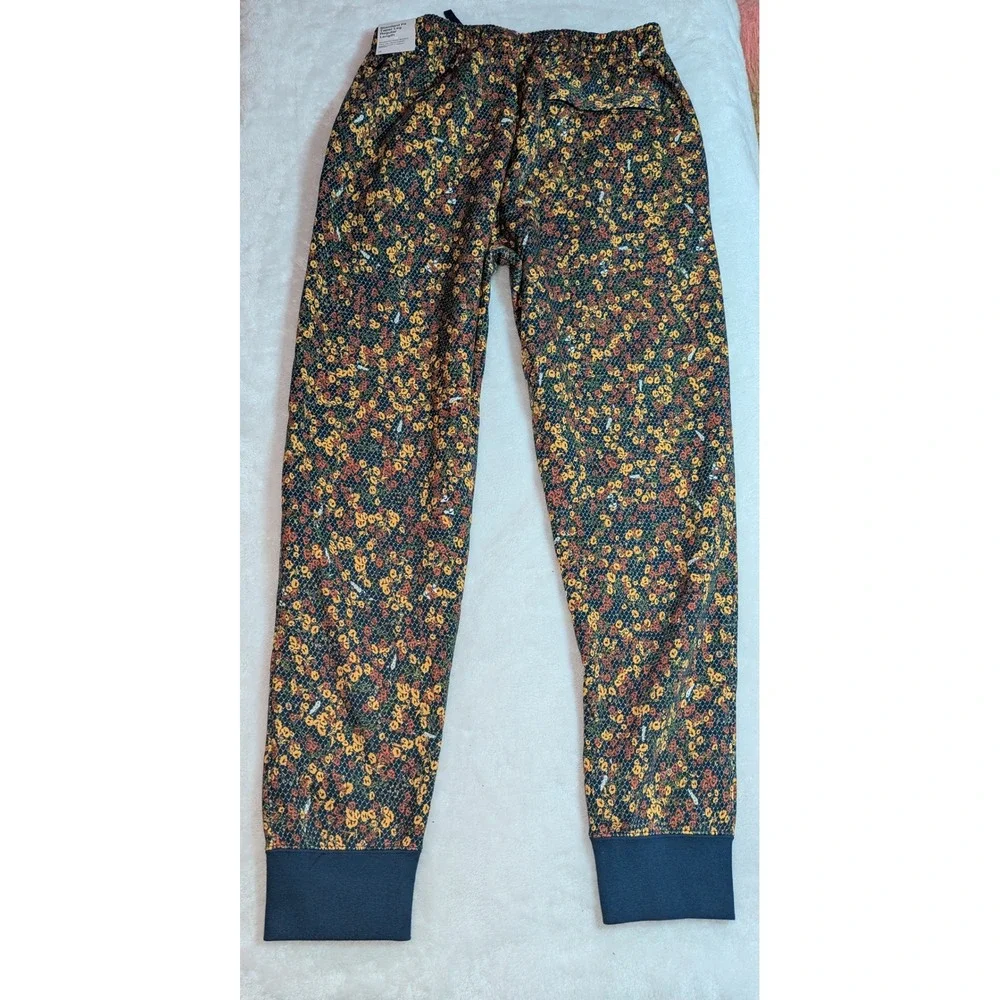 Nike Mens Floral Snakeskin‎ Print Fleece Joggers Midnight Navy FQ6149-410 Medium